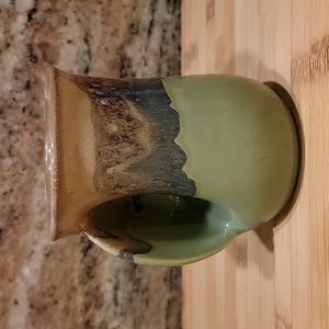 Beautiful greens & brown HandWarmer Coffee Mug Left handed hand warmer